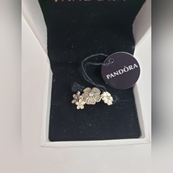 PANDORA Shimmering Bouquet .925 Sterling Silver Ring - Picture 3 of 13